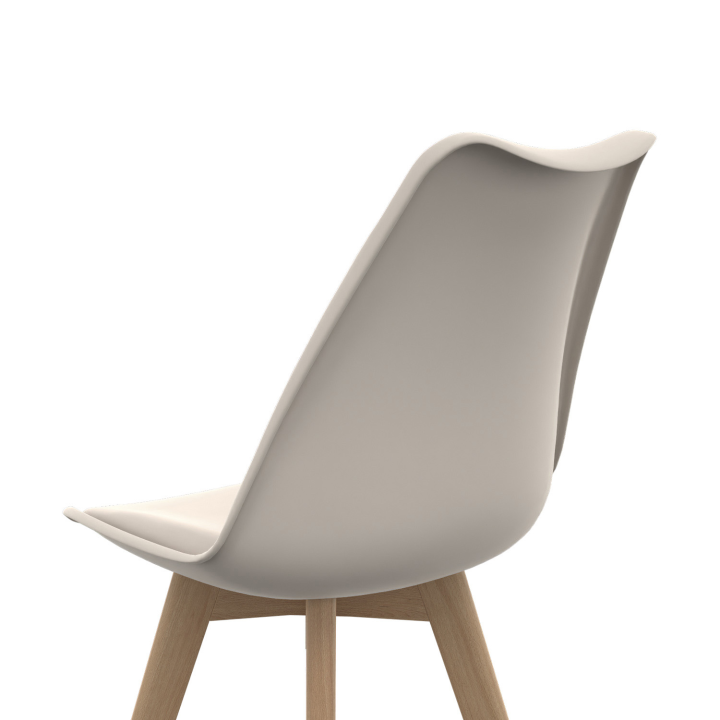 6 Scandinavische stoelen beige, wit en fluwelen patchworks mix kleur - SARA | ID Market