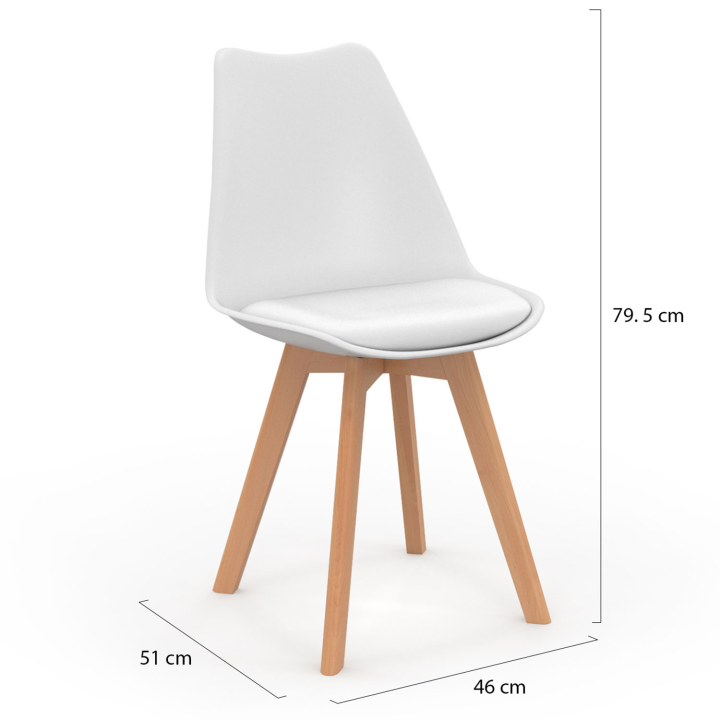 6 Scandinavische stoelen beige, wit en fluwelen patchworks mix kleur - SARA | ID Market