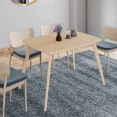 Table à manger extensible rectangle NOOR 4-6 personnes effet bois 120-160 cm 