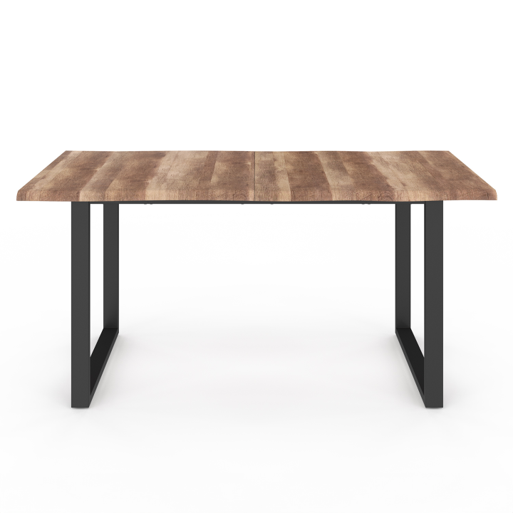 Mesa de comedor industrial efecto madera en bruto 160 cm - DAKOTA | ID Market