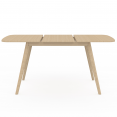 Table à manger extensible rectangle NOOR 4-6 personnes effet bois 120-160 cm 