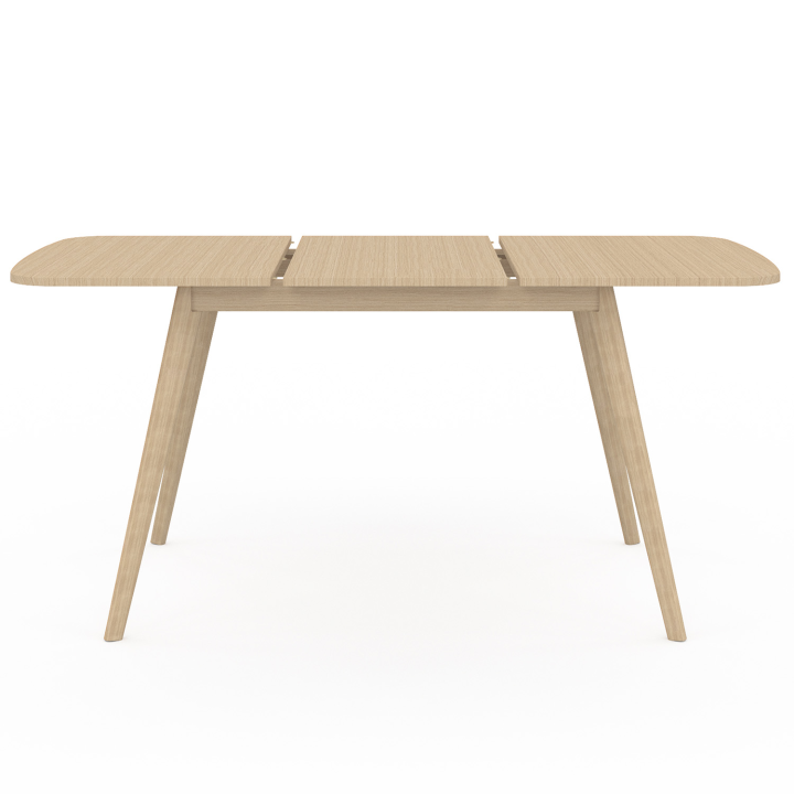 Mesa de comedor rectangular extensible 4-6 personas efecto madera - NOOR | ID Market