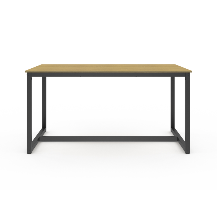 Mesa de comedor industrial de madera y metal negro 150cm - DETROIT | ID Market