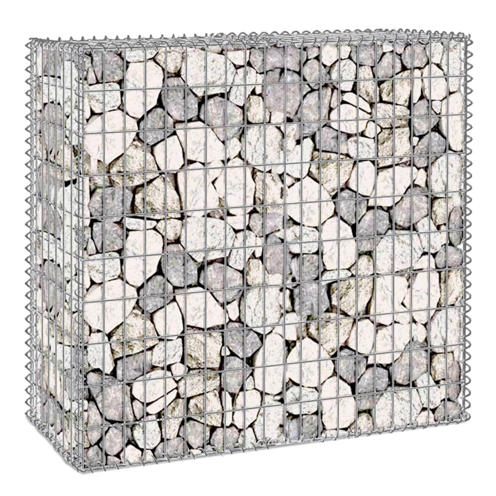 Lot de 2 gabions pour pierre 100 x 30 x 80 cm