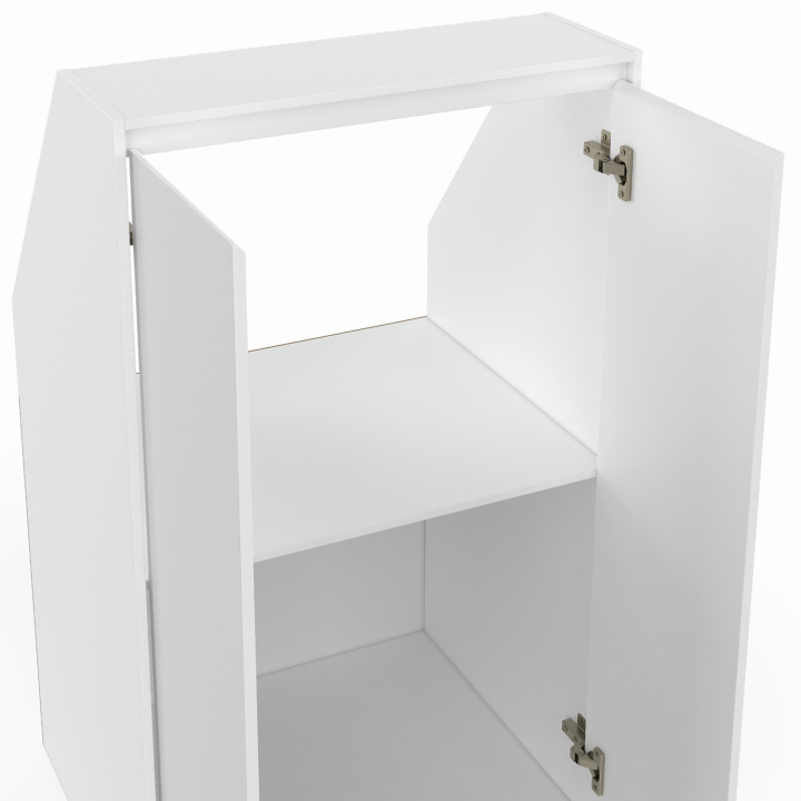 Armoire sous pente 2 portes TOMI 60 x 50 x 70/110 cm blanc