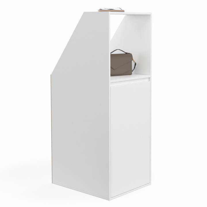 Armoire sous pente blanche 1 porte 1 niche - TOMI | ID Market