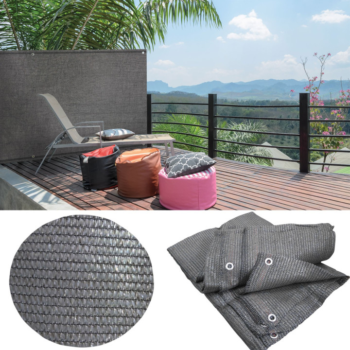 Mosquitera gris carbón 1 m x 10 m blackout 90 g m² | ID Market