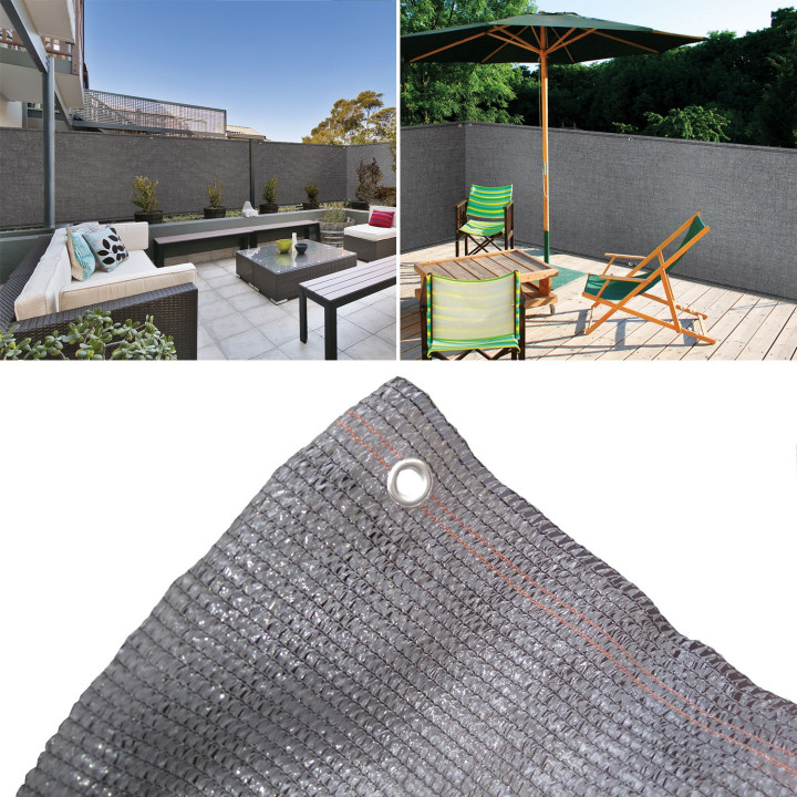 Mosquitera gris carbón 1 m x 10 m blackout 90 g m² | ID Market