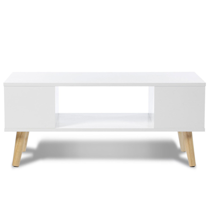 Table basse EFFIE scandinave bois blanc