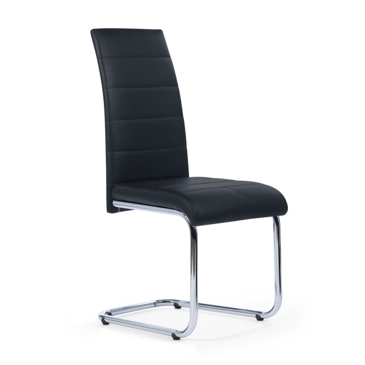 Lot de 4 chaises MIA noires pour salle à manger