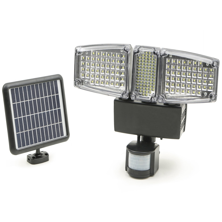 Foco LED de exterior alimentado por energía solar: 3 x 178 focos LED