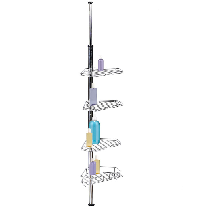 Etagère d'angle de douche télescopique en acier inoxydable