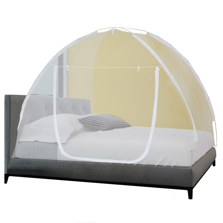 Mosquitera cama 2 plazas cúpula blanca pop-up 195x150 cm | ID Market