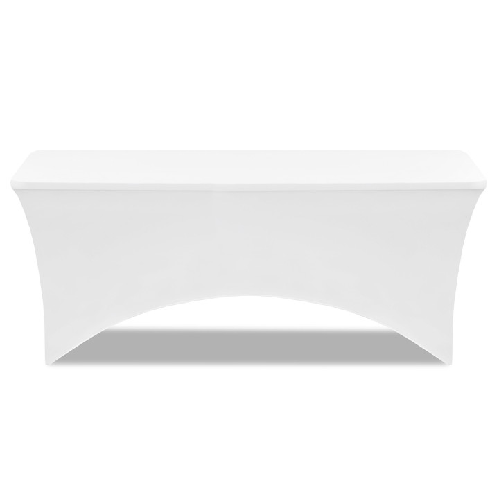 Housse blanche pour table pliante 180 CM