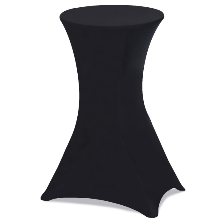 Lot de 2 housses noires pour table haute pliante 105 CM