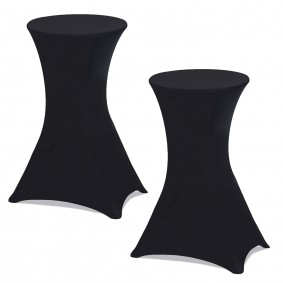 Lot de 2 housses noires pour table haute pliante 105 CM