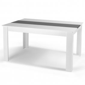 Mesa de comedor blanca y gris para 8 - GEORGIA | ID Market