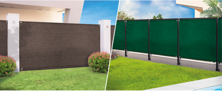 Smartpeas Brise-vue pour clôture de jardin en Set complet - Bande de  protection en PVC
